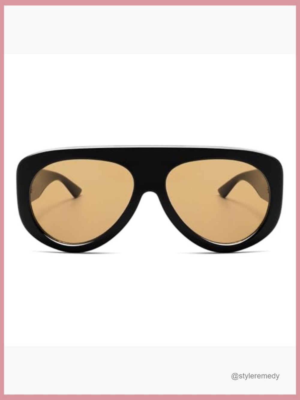 Plastic Retro Aviator Sunglasses with UV Protection Wrap Around Style - Picture 3 of 5